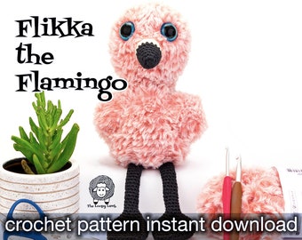Flikka Flamingo Crochet Pattern PDF Instant Download
