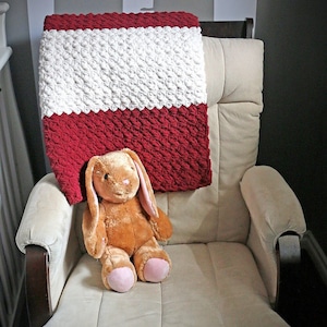 Striped Thicket Stitch Blanket Pattern: PDF Instant Download - Crochet Blanket Pattern, Crochet Lapghan, Super Bulky Blanket Pattern
