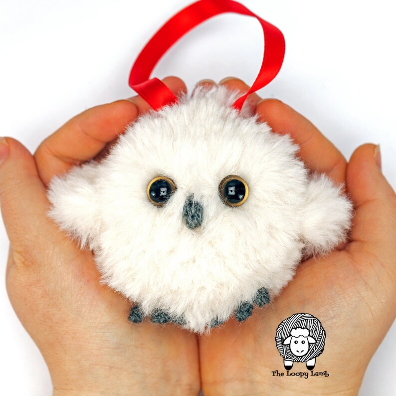 Baby Owl Crochet Tree Ornament Pattern Crochet Pattern PDF Instant Download image 4