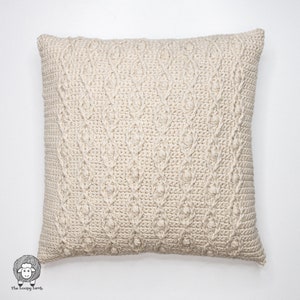 Ahead of the Curve Crochet Throw Pillow Pattern PDF Instant Download: Crochet Pillow Pattern, Crochet Cable Pillow, Crochet Cushion Cover image 3