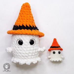 No Sew Crochet Ghost Pattern:PDF Instant Download - Crochet Ghost Wearing Hat, Easy Crochet Ghost, Amigurumi Ghost Pattern,Halloween Crochet