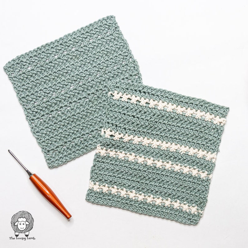 Modern Farmhouse Crochet Dishcloth & Towel Set Pattern Crochet Pattern PDF Instant Download Crochet Dish Towel, Crochet Kitchen Set image 5