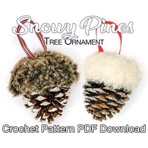 Snowy Pines Crochet Tree Ornament - Crochet Pattern PDF Instant Download