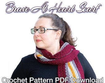 Crochet Scarf Pattern - PDF Instant Download - Gender Neural Scarf, Beginner Crochet Scarf, Men's Crochet Scarf, Women's Crochet scarf