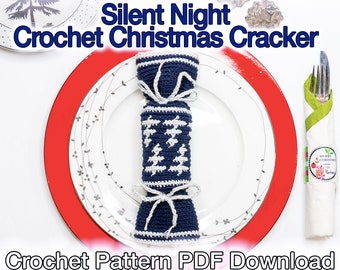 Easy Crochet Christmas Cracker Pattern: PDF Instant Download - Easy Tapestry Crochet, Crochet Christmas Decor, Refillable Christmas Crackers