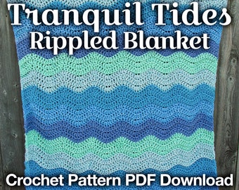 Tranquil Tides Crochet Blanket Pattern - PDF Instant Download