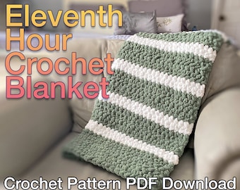 MOTIF de couverture en peluche facile au crochet, adapté aux débutants (téléchargement PDF)
