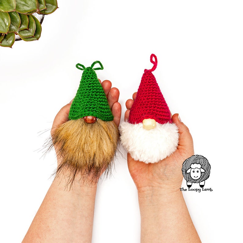 Gnome Christmas Tree Ornaments Crochet Pattern PDF Instant Download image 4