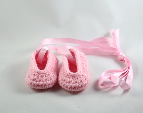 pink baby ballet shoes