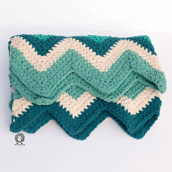 Timeless Teal Chevron Blanket Crochet Pattern PDF Instant Download Crochet Blanket Pattern Chevron Blanket Baby Blanket Pattern lapghan Etsy Canada
