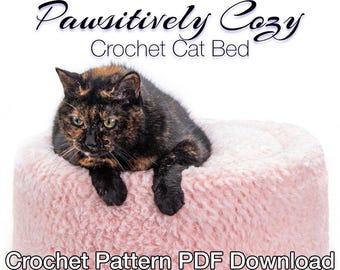 Crochet Cat Bed Pattern – Pawsitively Cozy Pet Bed (PDF Download)