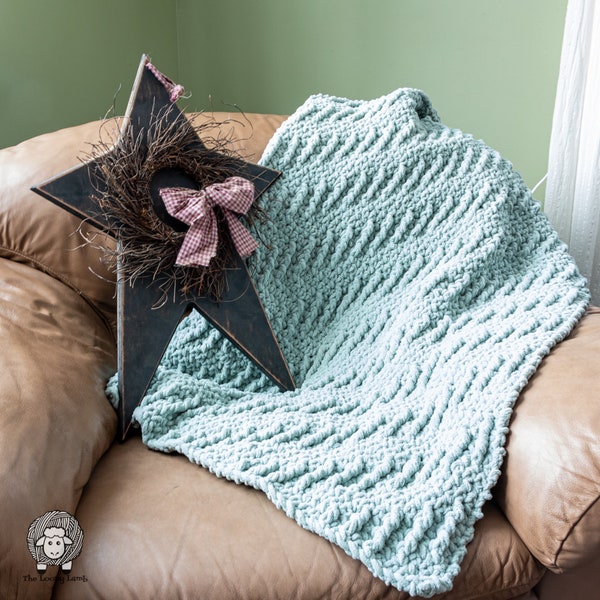 Popping Posts Crochet Throw Blanket Pattern: PDF Instant Download - Super Chunky Crochet Blanket, Easy Crochet Pattern,Quick Crochet Blanket