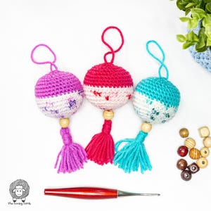 Easy Crochet Christmas Baubles Pattern - PDF Download - Crochet Christmas Ornament, Crochet Tree Decor, Crochet Decoration, Modern Crochet