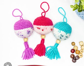 Easy Crochet Christmas Baubles Pattern - PDF Download - Crochet Christmas Ornament, Crochet Tree Decor, Crochet Decoration, Modern Crochet