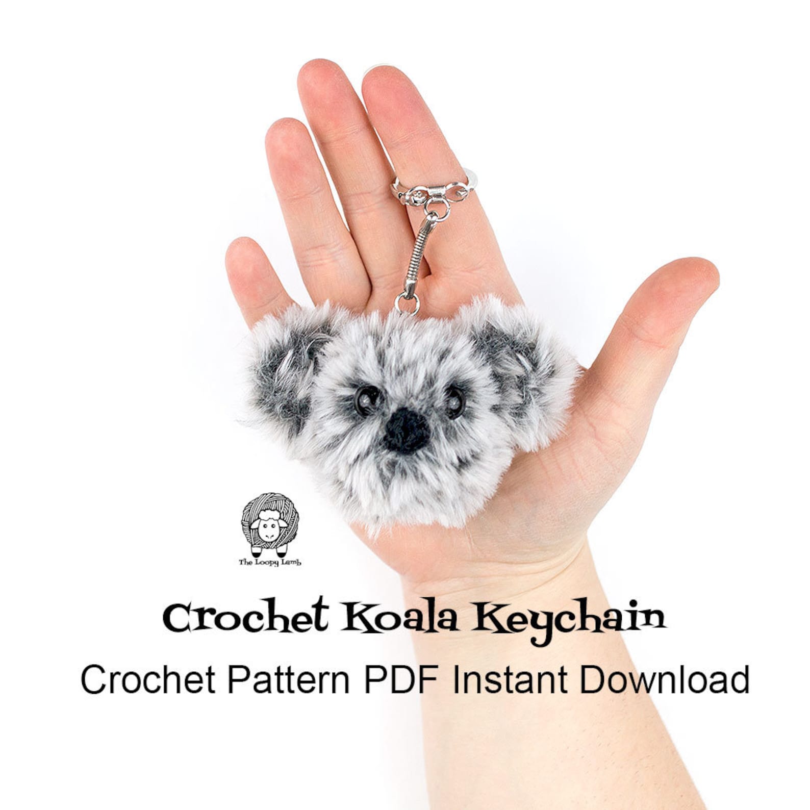 Crochet Koala Keychain Crochet Pattern Instant Download Etsy Canada