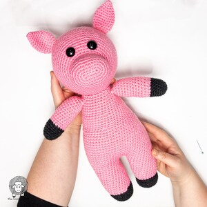 Crochet Pig Pattern Patsy Swine PDF Instant Download Big Crochet Pig Toy Amigurumi Pig Pattern Easy Crochet Pattern, Pig Crochet image 3