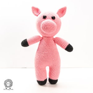 Crochet Pig Pattern Patsy Swine PDF Instant Download Big Crochet Pig Toy Amigurumi Pig Pattern Easy Crochet Pattern, Pig Crochet image 2