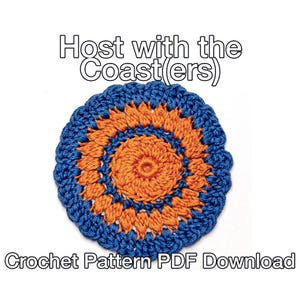 Patrón de crochet fácil de tejer a crochet - PDF Descarga instantánea: Patrón de crochet de posavasos, The Host With The Coast(ers)