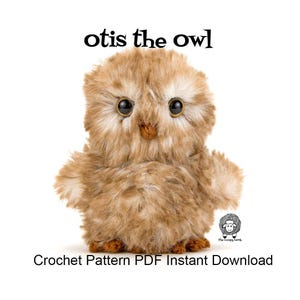 Haakpatroon voor een uil - Otis de Uil - Haakpatroon PDF direct te downloaden, Amigurumi uil, Realistische gehaakte uil,