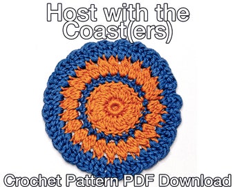 Easy Crochet Crochet Pattern - PDF Instant Download: Coaster Crochet Pattern, The Host With The Coast(ers)