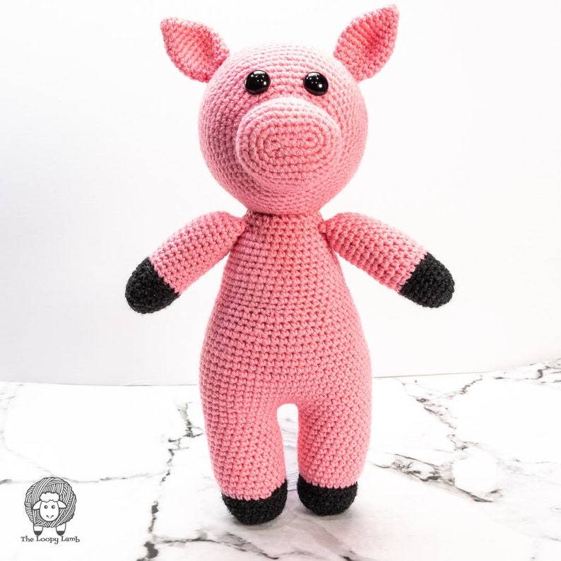 Crochet Pig Pattern Patsy Swine PDF Instant Download Big Crochet Pig Toy Amigurumi Pig Pattern Easy Crochet Pattern, Pig Crochet image 6