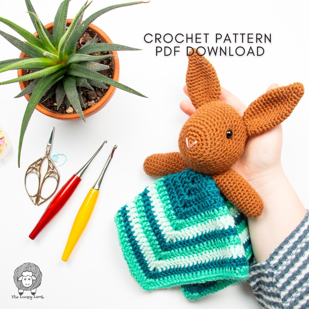 My Cuddle Bunny Crochet Lovey - Crochet Pattern PDF Instant Download - Etsy