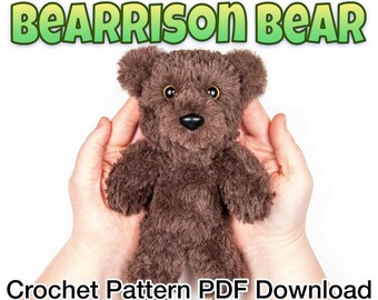 Easy Crochet Bear Pattern – Faux Fur Amigurumi (PDF Download)