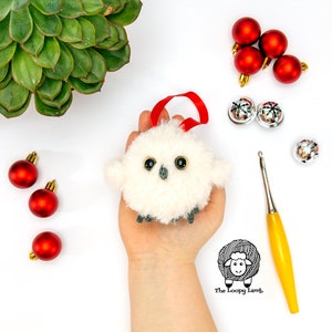 Baby Owl Crochet Tree Ornament Pattern Crochet Pattern PDF Instant Download image 3