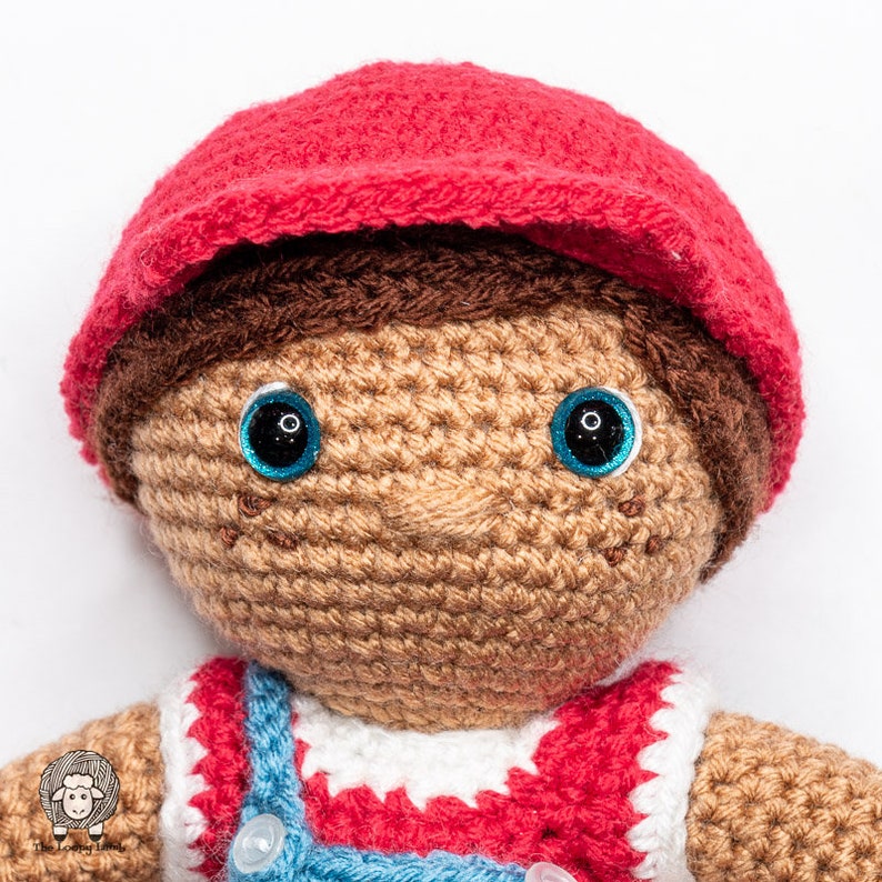 Advent Adam Crochet Boy Doll, Amigurumi Doll Pattern with Removeable Clothes, Crochet Doll Pattern, Easy Crochet Doll image 4