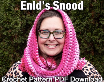 Enid's Snood Crochet Pattern: PDF Instant Download - Crochet Snood Pattern, Crochet for Beginners, Easy Crochet Pattern, Bulky Crochet Snood