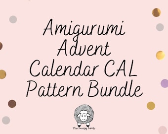 Amigurumi Advent Calendar CAL Pattern BUNDLE - Crochet doll pattern, Amigurumi Doll with Clothes, Crochet Doll with removable clothes