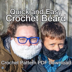 Patrón de barba de ganchillo realista (patrón en PDF) – Barba de ganchillo fácil, ganchillo de piel sintética