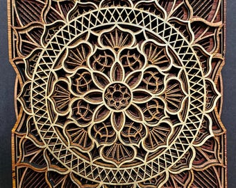Earthy Mandala Wall Art: Soothing Neutral Tones for Boho Decor, Meditation Space & Home Accent