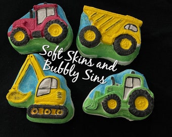 Bomba de baño de granja - Bomba de baño de tractor - Bomba de baño de camión volquete - Bomba de baño de camión - Bomba de baño infantil