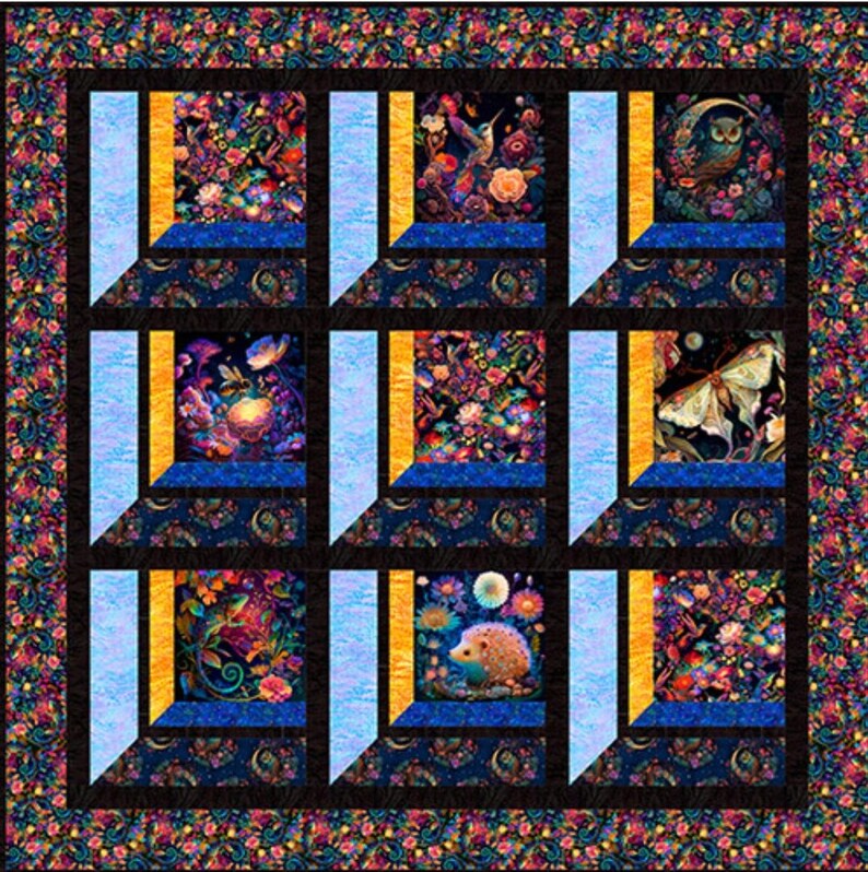 New Night Garden Dots, Blender Fabric 100 Cotton. 1/4, 1/2, or 1 yd x