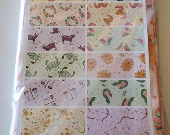 New! Astrology Signs, Zodiac Signs *Light* 12 Pc Fat Quarter Fabric Bundle! 100% Cotton! By Paintbrush Studio!  Fast FREE Ship!