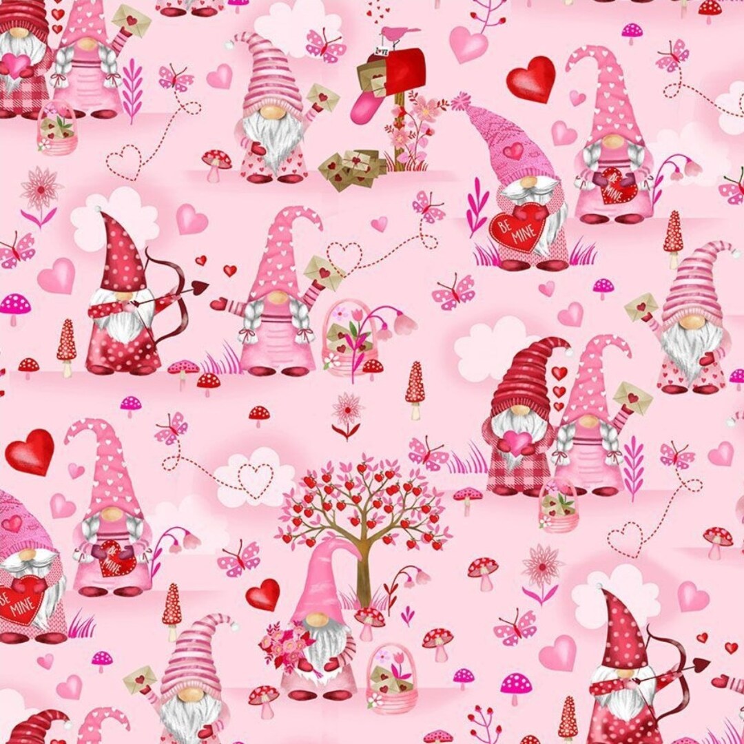 Valentines Fabric Gnome