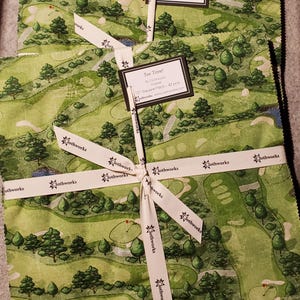 New! "Tee Time!" 42) Pc 10" Squares•Golf, Golfing Fabric Bundle! 100% Cotton•By Clothworks! 10"x10" Multi•Customer Fav!Fast,FREE Ship!