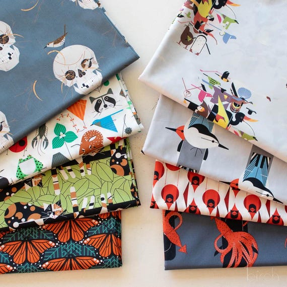 Charley Harper Basics: Fat Quarter Bundle - 8 pcs Charley Harper Basics: Fat Quarter Bundle - 8 pcs
