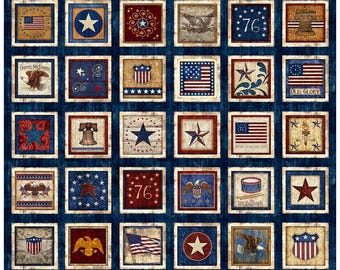 Neu! "Amerikanisches Erbe" Americana Patches, Vaterländischer Flaggenstoff! 100% Baumwolle • 1/4, 1/2 oder 1 yd x 44 "! Von QT Fabrics! * Bald lieferbar!