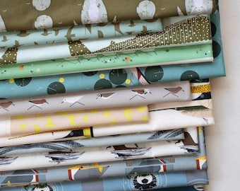 New! Charley Harper "Coastal Vol 2" 13 Pc Fat Quarter Fabric Bundle! 18x22" Each• 100 % Organic Cotton•Customer Fav! Fast,FREE Ship!