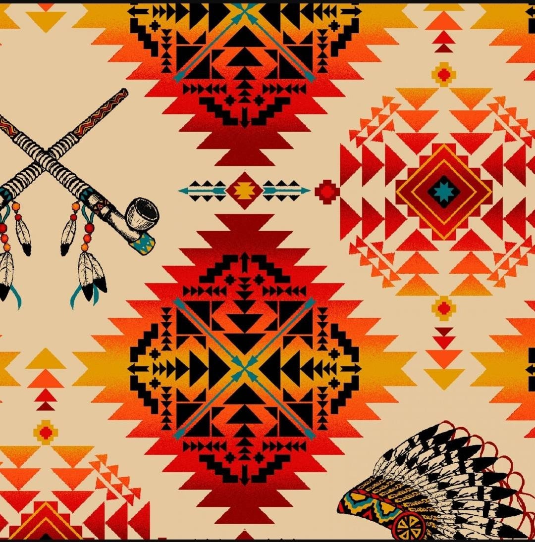 Native Spirit Cultural Southwest Blanket Fabric 100 Etsy