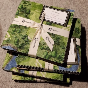 Nytt! "Utslagstid!" 42) St • 13,5 cm rutor • Golf, golftygpaket! 100 % bomull • Från Clothworks! 13,5 x 13,5 cm • Flerkundfavoriter! Snabb leverans!