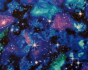 Galaxy, Aurora, Space, Celestial Fabric! 100% Cotton. 1/4, 1/2, or 1 yd x 45"! Gorgeous Print by Timeless Treasures! Same Day Ship!