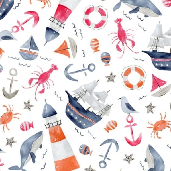 Nautical Fabric Etsy