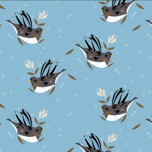 New! Charley Harper &quot;Ford Times Birds Vol 2&quot; Dandelion Flight Poplin Fabric! 1/4, 1/2, or 1yd x 45&quot; Organic Cotton•Cust Fav! Fast Ship!