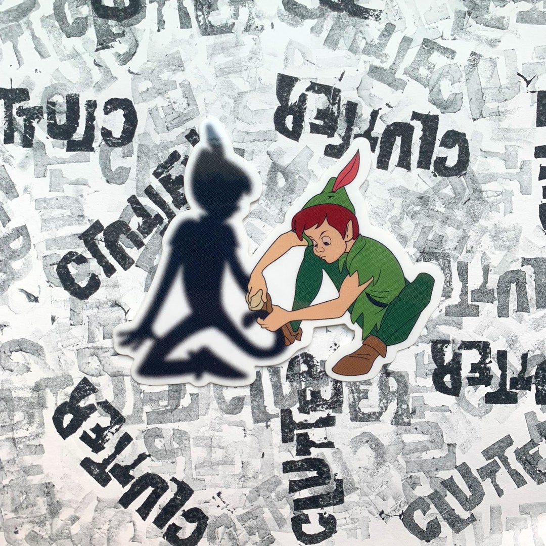 Peter Pan Vinyl Sticker Peter Pan and His Shadow Etsy