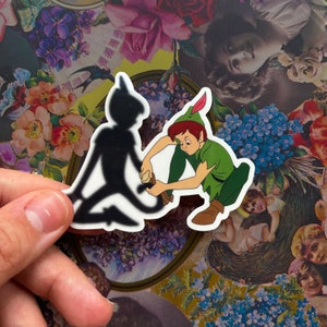Peter Pan Vinyl Sticker | Clear waterproof sticker | Laptops, Water Bottle, Journal Decal | The Cluttered Club