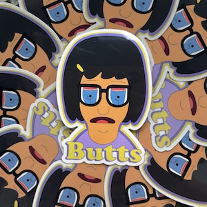Tina Belcher Vinyl Sticker | Bob&#39;s Burgers Waterproof Decal | Funny Tina Belcher Sticker for Laptop, Water Bottle, Journal & More