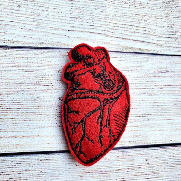 Catnip Cat Toy - Anatomical Heart Cat Toy - Organic Catnip Toy - Unique cat gift - Strange Cat Toy - Human Heart Cat Toy